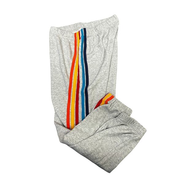 Gray Striped Jogger Sweatpants Casual‎ Comfy Lounge Activewear - Picture 5 of 10